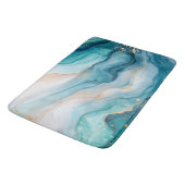 エメラルド&金ゴールドマーブルエレガンス バスマット (アングル)