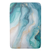 エメラルド&金ゴールドマーブルエレガンス バスマット (正面縦)