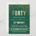 エメラルド |金ゴールド紙吹雪40th Birthdayパーティー マグネット招待状<br><div class="desc">エメラルド |金ゴールド紙吹雪40th誕生日パーティー磁気招待状。こフォーマルの、トレンディーエレガント、40歳のバースデモダンィーパーティーの招待は適して男性へいる。黄金のクリーンな線スタイリッシュ、大文字のゴシック様式の台本、およびエメラルドグリーンの背景にフェイクある洗練された金ゴールドフォイルの文字を含み、シャワー、きらめく金ゴールド紙吹雪およびパーティーストリーマーのシャワーを含むきらめく。</div>