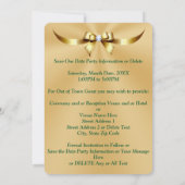 エメラルド、55周年記念 結婚記念日 保存日付 招待状 (裏面)