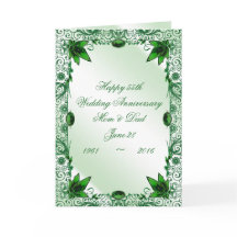 エメラルド 55周年 結婚記念日 グリーティング カード