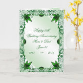 エメラルド 55周年 結婚記念日 グリーティング カード (黄色い花)