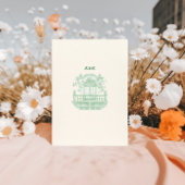 エメラルドChinoiserieヴィンテージ結婚フローラ 招待状