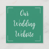 エメラルドQRコード結婚のWebサイトエンクロージャカード エンクロージャーカード (裏面)