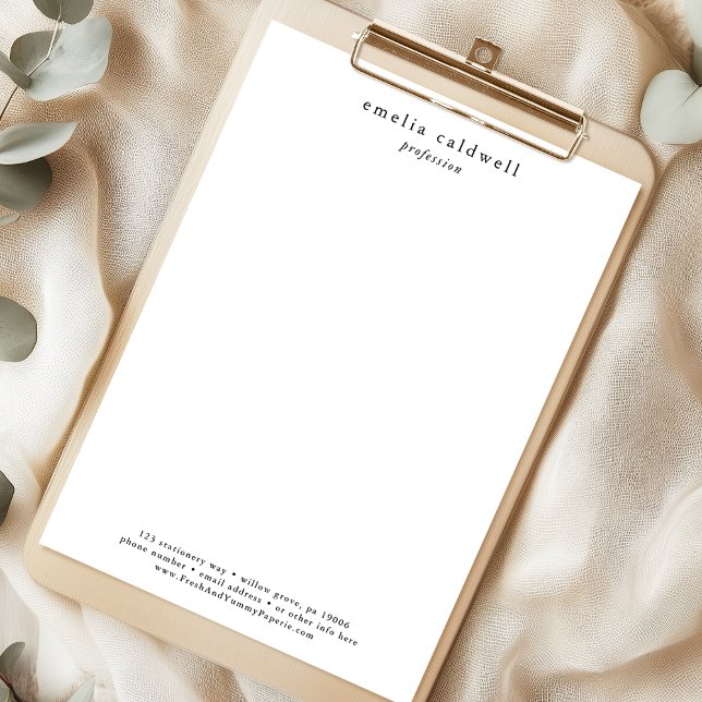 エメリアボホパーソナルビジネスプロフェッショナル会社 レターヘッド (EMELIA Boho Personal Business Professional Company Letterhead)