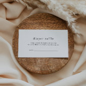 エメリアミニマルシンプルベイビーシャワーおむつラッフル エンクロージャーカード