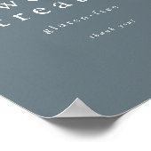 エメリアミニマルダスティブルーボホスウィート素朴トリート ポスター (角)