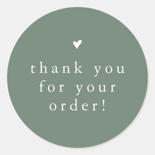 エメリアモダンオリーブセージ緑ご注文ありがとうございます ラウンドシール (正面)