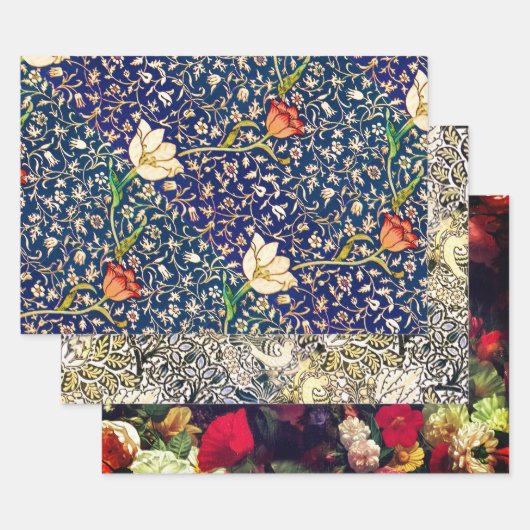 エメリア、ティーゼル、フルース ラッピングペーパーシート (セット)