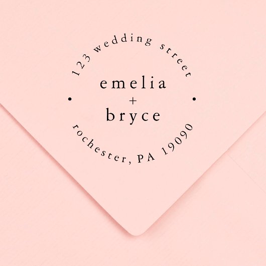 エメリア モノグラム シンプル ボヘミア ウェディング ゴムスタンプ ラバースタンプ