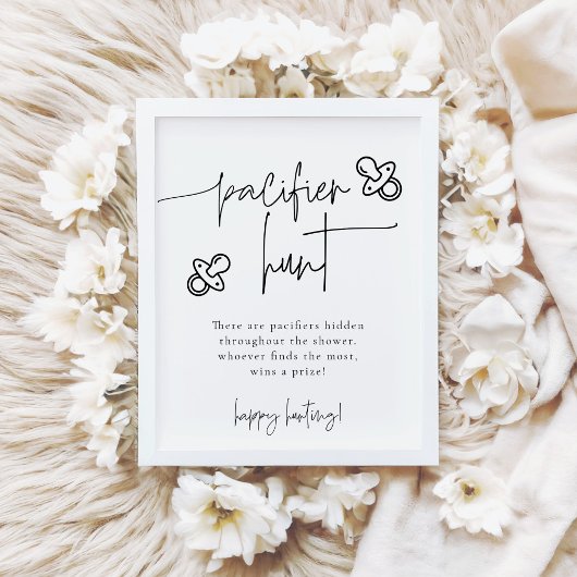 エメリーおしゃぶり狩りベビーシャワーゲーム ポスター
