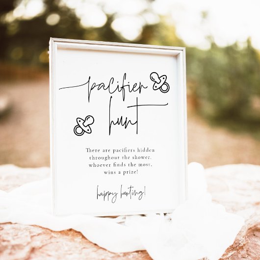 エメリーおしゃぶり狩りベビーシャワーゲーム ポスター