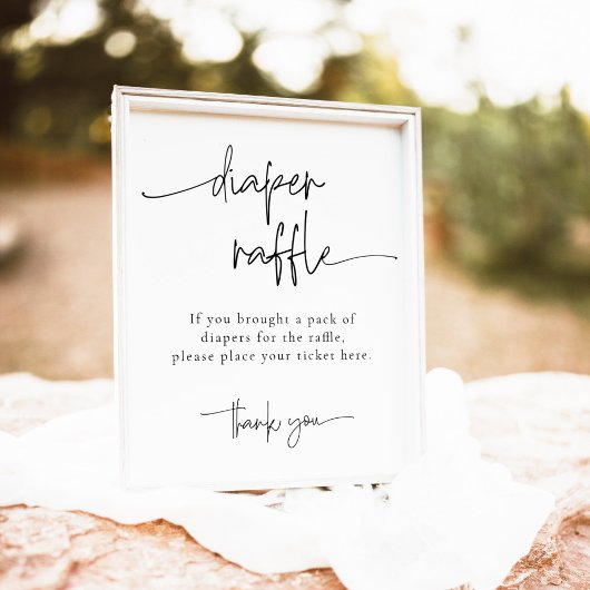 エメリーお洒落おむつラッフル赤ちゃんシャワーゲーム ポスター