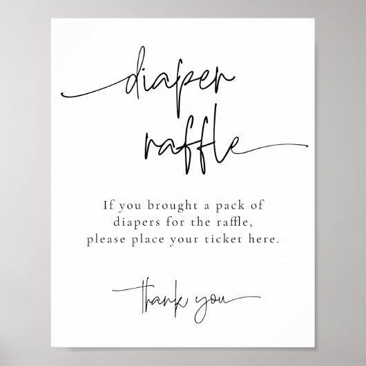 エメリーお洒落おむつラッフル赤ちゃんシャワーゲーム ポスター (正面)