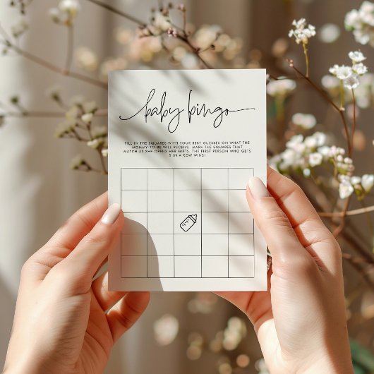 エメリーお洒落ベビービンゴシャワーゲームカード アドバイスカード