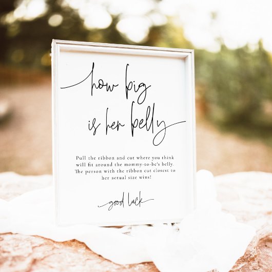 エメリーどのように彼女の腹の赤ちゃんシャワーゲーム大きい ポスター