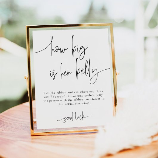 エメリーどのように彼女の腹の赤ちゃんシャワーゲーム大きい ポスター