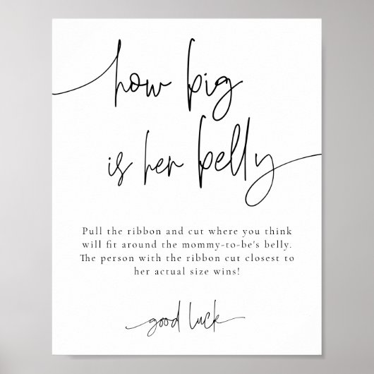 エメリーどのように彼女の腹の赤ちゃんシャワーゲーム大きい ポスター (正面)