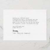 エメリーゴールドフォイルフォトシンプルクリスマスメリークリスマス 箔シーズンカード (裏面)