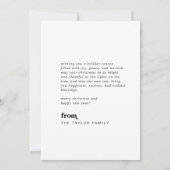 エメリーブラックレトロファミリーヴィンテージ写真クリスマス シーズンカード (裏面)