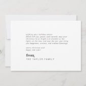 エメリーレッドピンクファミリーフォトシンプルクリスマスメリークリスマス シーズンカード (裏面)