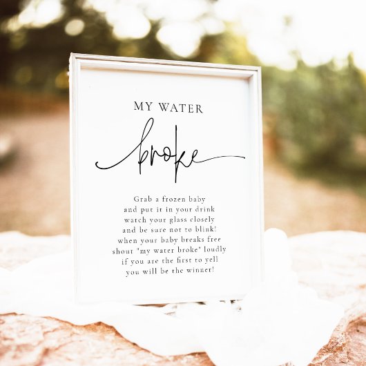 エメリー私の水は赤ちゃんシャワーのゲームを壊した ポスター