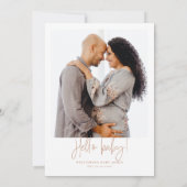 エメリー | おしゃれなベビーシャワーのご挨拶 テラコッタ 招待状 (裏面)