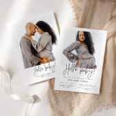 エメリー | エレガントなベビーシャワー ハロー ベイビー フォト 招待状