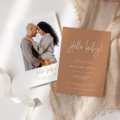 エメリー |赤エレガントちゃんシャワーHello Terracotta 招待状