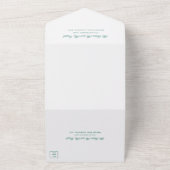 エメ伝統的ラルドグリーンフォーマルエレガントな結婚式 オールインワン招待状 (外側)