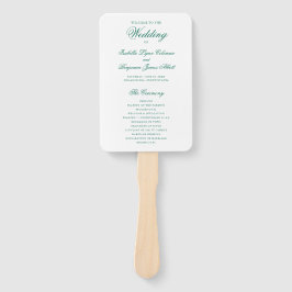 エメ伝統的ラルドグリーンフォーマル結婚式 プログラム ハンドファン