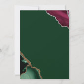 エメ王室のラルドグリーンピンクアゲート結婚ズ 招待状 (裏面)