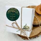 エメ王室のラルドグリーン金ゴールド結婚フローラありがとう ラウンドシール