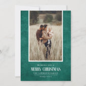 エメ素朴ラルドグリーン冬のクリスマス独身の写真 シーズンカード (正面)