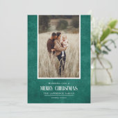 エメ素朴ラルドグリーン冬のクリスマス独身の写真 シーズンカード (スタンド正面)