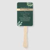 エメ素朴ラルド結婚式 プログラム ハンドファン (正面)