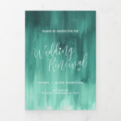 エメ結婚ラルドグリーン抽象芸術Tr 三つ折りプログラム (カバー)