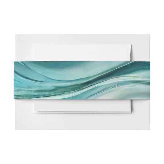 エメ結婚ラルドモダングリーン –  招待状ベリーバンド (正面例)