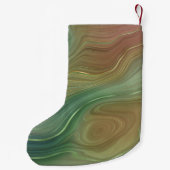エメ自然ラルド層 |グリーンインクとゴールデンインクの瑪瑙 スモールクリスマスストッキング (裏面)
