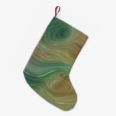 エメ自然ラルド層 |グリーンインクとゴールデンインクの瑪瑙 スモールクリスマスストッキング (正面 (吊り時))