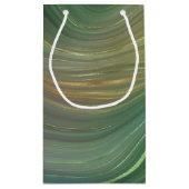 エメ自然ラルド層 |グリーンインクとゴールデンインクの瑪瑙 スモールペーパーバッグ (裏面)