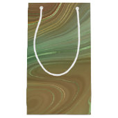 エメ自然ラルド層 |グリーンインクとゴールデンインクの瑪瑙 スモールペーパーバッグ (正面)