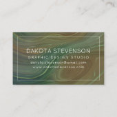 エメ自然ラルド層 |グリーンインクとゴールデンインクの瑪瑙 名刺 (裏面)