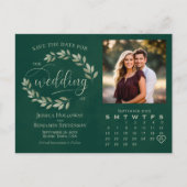 エメ離れラルドフォトカレ結婚ンダの日付 案内ポストカード (正面)