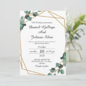 エメ鮮やかラルド結婚グリーンリー記念日 招待状 (スタンド正面)