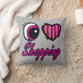 エモアイハートイラブショッピング クッション (ブランケット)