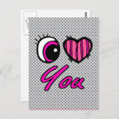 エモアイハート愛 ポストカード (正面/裏面)