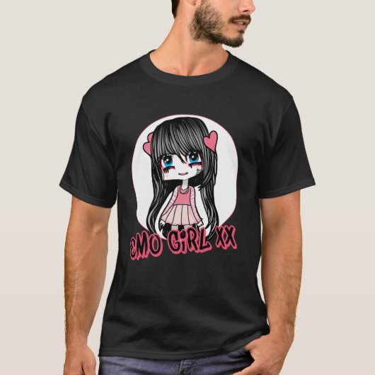 エモガールかわいいシーン美的パンク音楽ファンプル Tシャツ (正面)