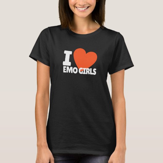 エモガールズ大好き ハート Egirl Tシャツ (正面)