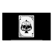 エモゴシックアンドパンクエースオブスペードズトランプのポーカーゲーム マグネット名刺 (正面)